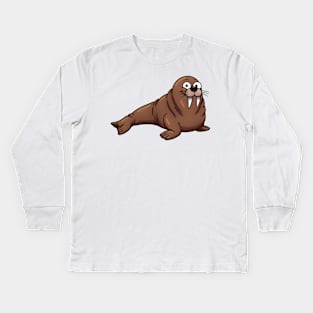 Cute Walrus Kids Long Sleeve T-Shirt